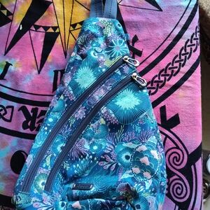 Floral Blue Sling Bag